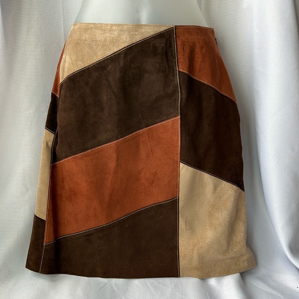 Women’s Vintage 90's Apostrophe Genuine Leather Skirt 
16p